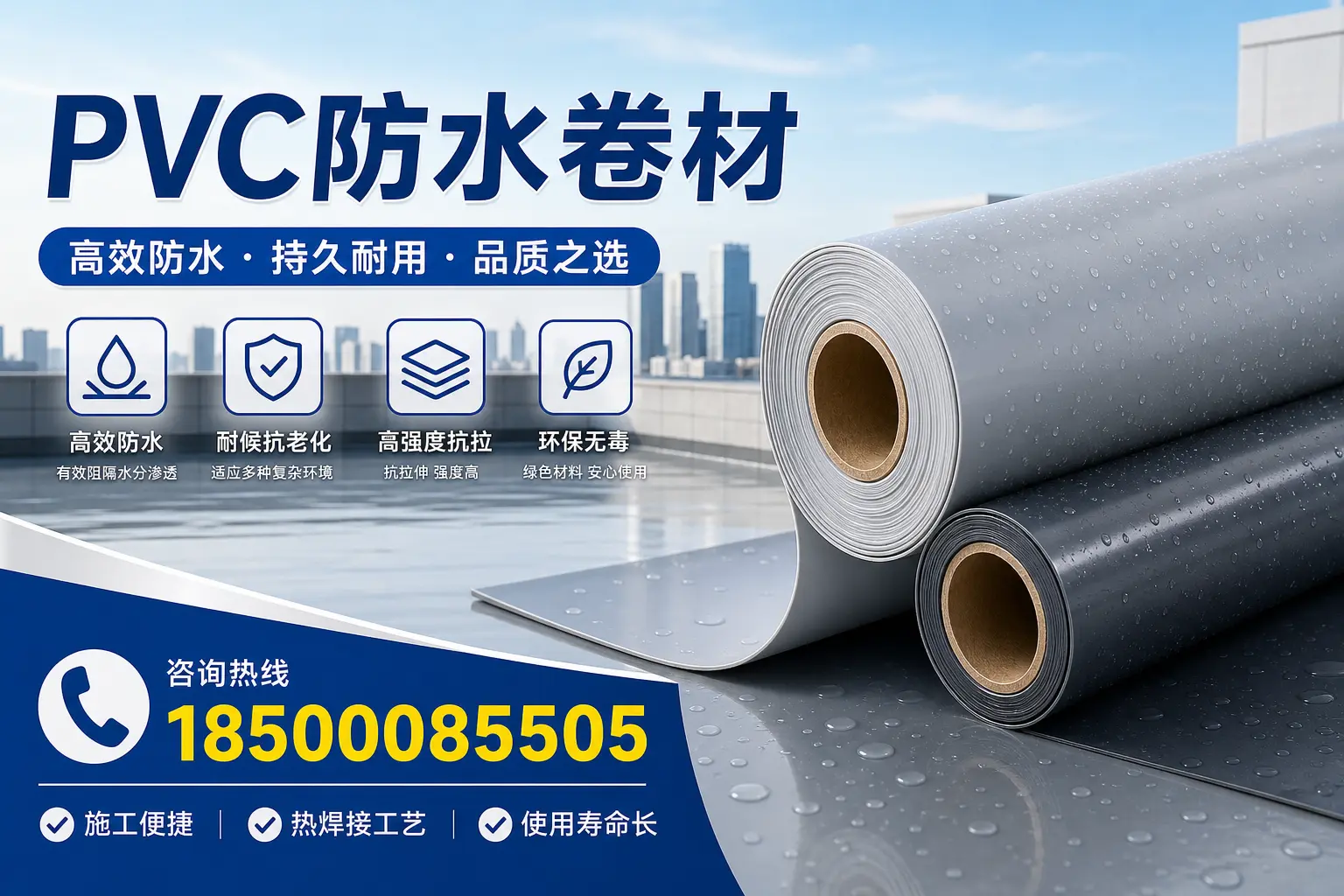 PVC防水卷材施工过程详解，确保在大庆顺利完成项目